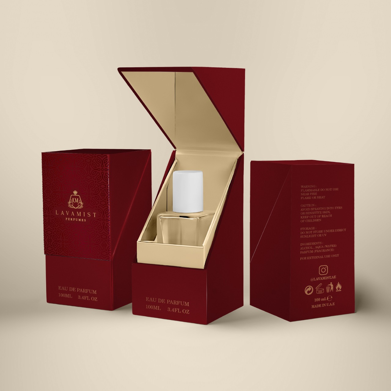 Hard cover perfume box.   P001